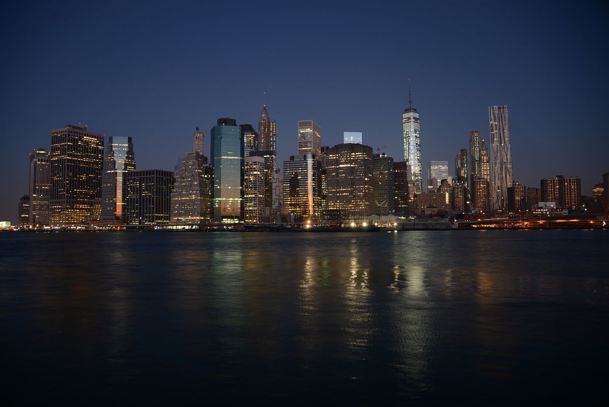 21-1 New York Financial District Skyline At Dawn From Brooklyn Heights